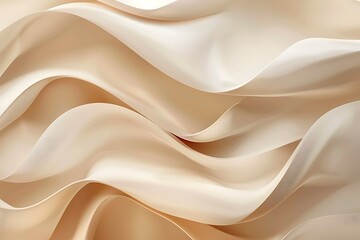Obraz premium Abstract wavy beige background with smooth curves and flowing lines