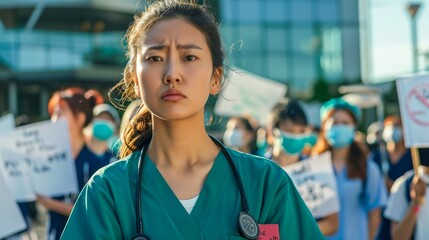 Portrait of a Nurse is wearing medical scrubs, Doctor with stethoscope 