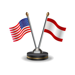 United States (USA) and Tahiti table flags relation with background transparent