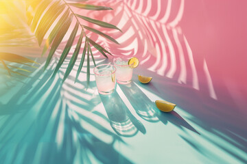 beach party colorful illustration