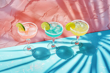 holidays, three margaritas, tropic, summer mood, cocktail, cool