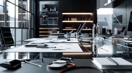 Futuristic Autonomous Vehicle Progresses Through Factory