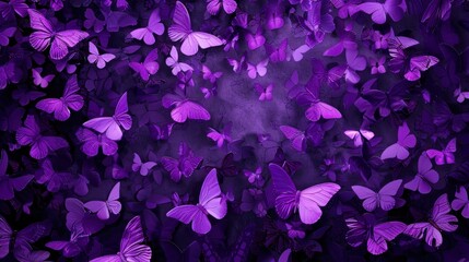 Purple Butterfly Swarm