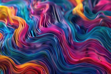 Fototapeta premium Abstract 3D wavy background, Ai Generated