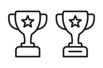 Trophy icon. Trophy cup, winner cup, victory cup icon. Reward symbol sign for web and mobile.