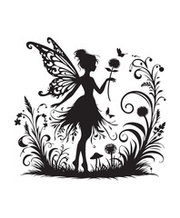 vector Fairy vector art,graphics Fairys icons set,vintage illustration Fairy clipart,vector Fairys flat style artwork design.