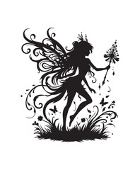 vector Fairy vector art,graphics Fairys icons set,vintage illustration Fairy clipart,vector Fairys flat style artwork design.