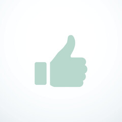 Thumb up like icon. Vector illustration