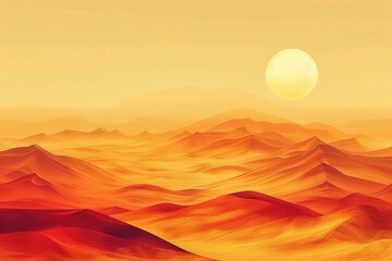 Desert dawn: Gradient from pale yellow to deep orange. Vector background illustration style --ar 3:2 --relax --stylize 250 Job ID: 835b3743-45c7-4ec0-a02f-c12b984d1e45