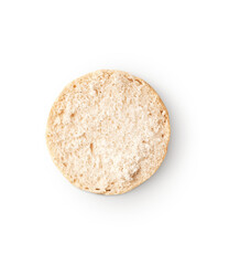  english muffin sliced with shadow isolated on transparent background