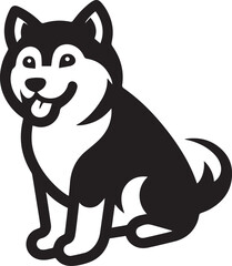 Dog icon isolated on a white background. Dog logo illustration.