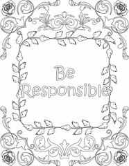 Printable floral coloring page for kids and adults with affirmation words for self talk and self care. it helps to succeed and struggle against life to enjoy the tough journey
