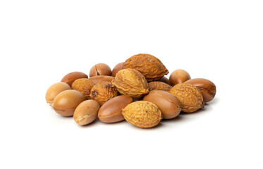 Argan Nuts Isolated, Argania Oil Seeds for Natural Organic Cosmetic, Skincare Argan Fruits
