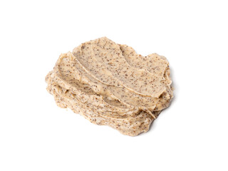 Coffee Scrub Smear Isolated, Body Peeling Cream Sample, Organic Exfoliate Face Mask, Sugar Scrub Smear