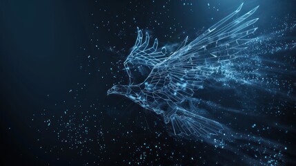 Naklejka premium Abstract Eagle in Flight - Digital Art