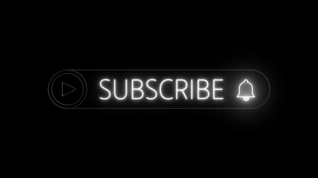 Red Neon Subscribe Animation for YouTube