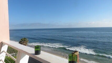 green glass blue sea