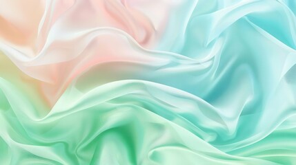 Obraz premium Abstract Background, pastel tones of mint green, baby blue, and soft pink merging in a delicate, harmonious dance, creating a light and airy feel.