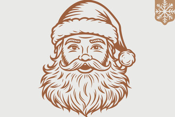 Vintage santa claus, vintage santa, santa claus vector, satna claus vector line art, santa claus