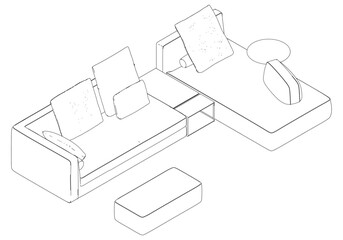 Set of Sofa, couch icons in line styles. Furniture symbols illustration. Pixel perfect vectors for website designs and mobile apps.