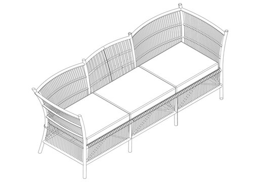 recommend clip art: Sofa or couch line icon. Outline furniture for living room. Vector illustration.