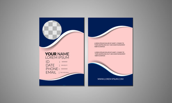 Corporate Id card design template - vector
Abstract Geometric Blue Id Card Design, Professional Identity Card Template Vector for Employee and Others
Blue Color School and College Student Id Card Desi