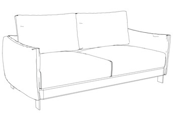 Sofa line Icons. Furniture design. Collection of sofa illustration. Modern furniture set isolated on white background.