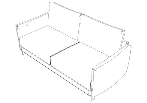 recommend clip art: Sofa or couch line icon. Outline furniture for living room. Vector illustration.