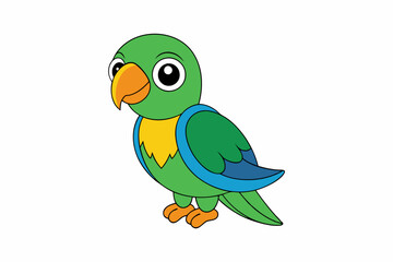 A Cute Parrot vector illustration