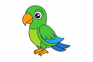 A Cute Parrot vector illustration