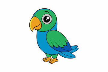 A Cute Parrot vector illustration