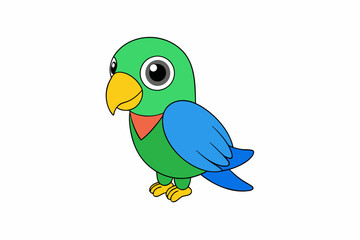 A Cute Parrot vector illustration