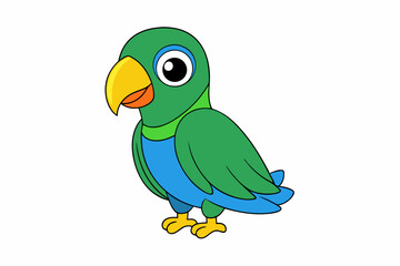A Cute Parrot vector illustration