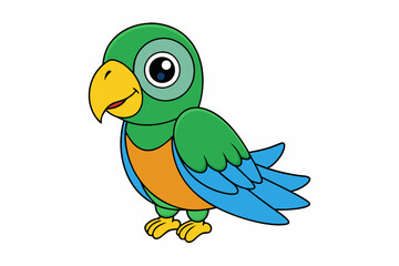 A Cute Parrot vector illustration