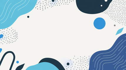 夏や海を思わせる、爽やかな青い色合いのアイキャッチ・タイトル用グラフィック