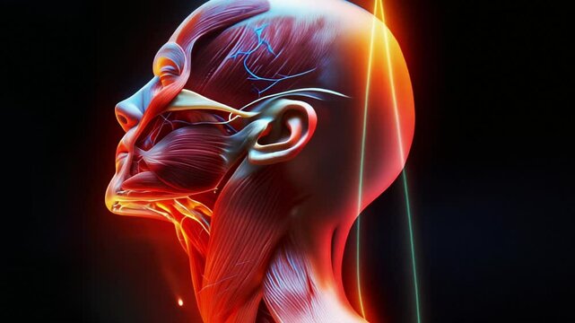 Inside the Human Face: Anatomy Animation Background
