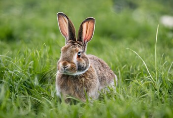 Fototapeta premium rabbit in the grass