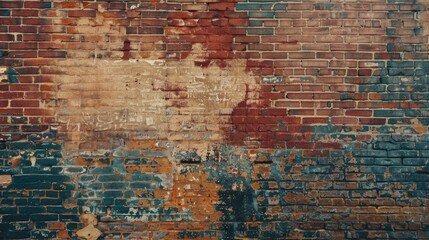 Brand narrative displayed on brick wall with space for branding narrative