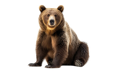 Fototapeta premium Bear Sitting (PNG Cutout) isolated on a transparent background