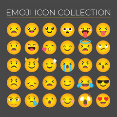 Obraz premium free vector emoji icons collection