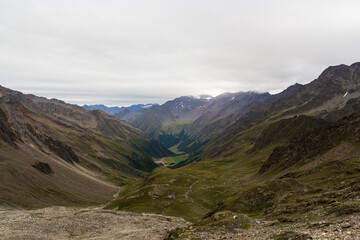 Mountain panorama in Texel group, South Tyrol, Italy