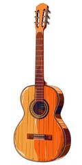 Obraz premium Old Acoustic Guitar. Classic Wooden Instrument for Music Enthusiasts