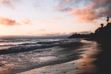 Beaches Palm Trees Sunset Oceanview Photo