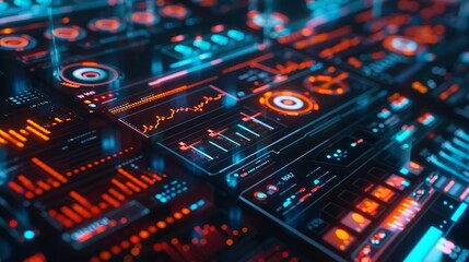 Fototapeta premium Perspective view of stock market growth big copy. Ai generative