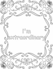 Printable floral coloring page for kids and adults with positive words for self love and self care. it helps to struggle against life to enjoy the tough journey

