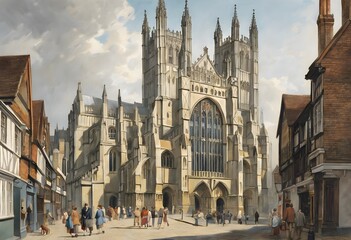 Fototapeta premium A view of Canterbury Cathedral