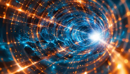 Obraz premium Astronomical journey through wormholes and supernovae, universe through cosmic explosions and vortexes