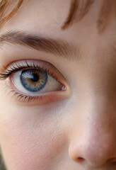 Obraz premium Cinematic Close-Up of a Child with Emotional Eyes