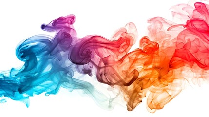 Fototapeta premium Vibrant Abstract Smoke Effect for Sticker Design or Apparel