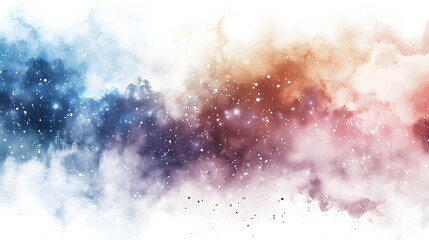 Fototapeta premium Vibrant Cosmic Galaxy with Swirling Nebulas and Twinkling Stars in Ethereal Backdrop